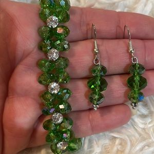 Green Beaded New Handmade Fits 5-6" Ladies